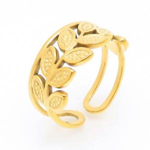 Stainless Steel Gold-plating Ring - KR104143-YX