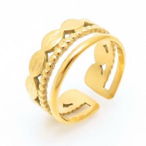 Stainless Steel Gold-plating Ring - KR104149-YX