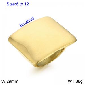 Stainless Steel Gold-plating Ring - KR104549-TOM