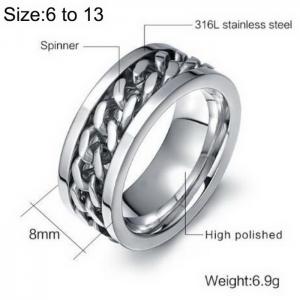 Stainless Steel Special Ring - KR104673-WGJZ