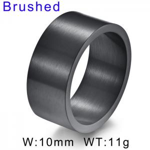 Stainless Steel Black-plating Ring - KR105113-WGQF