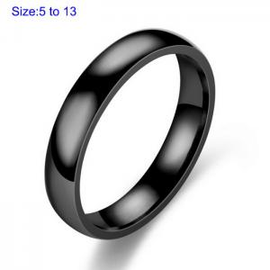 Stainless Steel Black-plating Ring - KR107664-WGDC