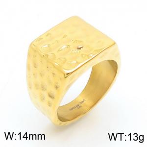 Fashion Gold-plated Stainless Steel Ring for Women Color Gold - KR107877-KJX