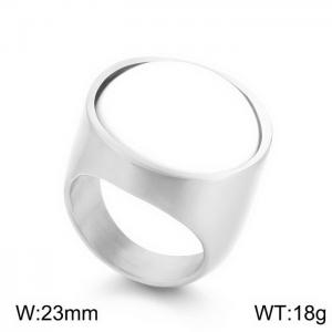 Stainless Steel Stone&Crystal Ring - KR108102-K