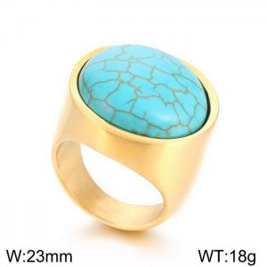 Stainless Steel Stone&Crystal Ring - KR108105-K