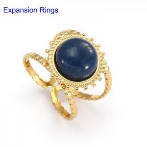 Stainless Steel Stone&Crystal Ring - KR108185-WGYH