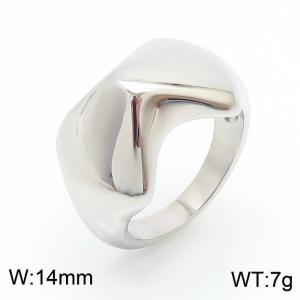 Personality Ins Finger Ring Stainless Steel Geometric Heart Rings - KR108211-GC