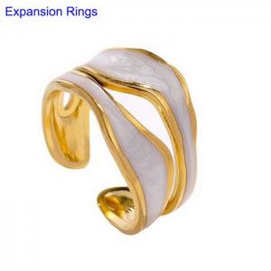 Titanium Steel Open Ring - KR108289-WGMM