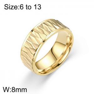 Versatile gold diamond patterned men's and women's rings - KR108709-WGDC