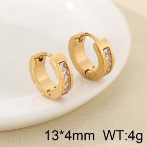 Stainless Steel Stone&Crystal Earring - KE120228-XY