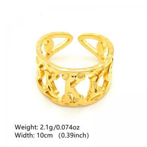 Stainless Steel Gold-plating Ring - KR1088475-NT