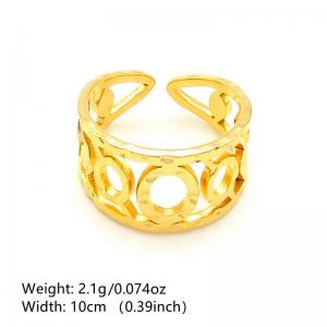 Stainless Steel Gold-plating Ring - KR1088479-NT