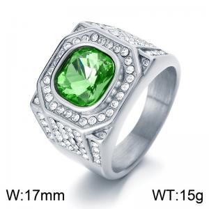 Stainless Steel Stone&Crystal Ring - KR110150-MZOZ