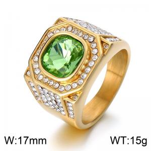 Stainless Steel Stone&Crystal Ring - KR110152-MZOZ