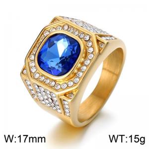 Stainless Steel Stone&Crystal Ring - KR110153-MZOZ