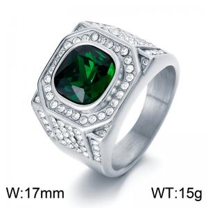 Stainless Steel Stone&Crystal Ring - KR110155-MZOZ