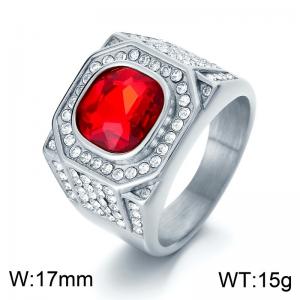 Stainless Steel Stone&Crystal Ring - KR110160-MZOZ