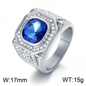 Stainless Steel Stone&Crystal Ring - KR110161-MZOZ