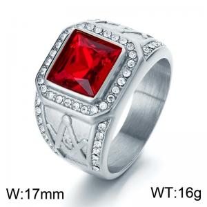 Stainless Steel Stone&Crystal Ring - KR110162-MZOZ