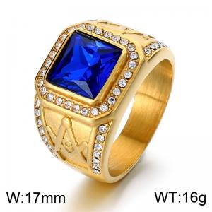 Stainless Steel Stone&Crystal Ring - KR110163-MZOZ