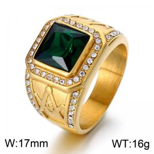 Stainless Steel Stone&Crystal Ring - KR110164-MZOZ