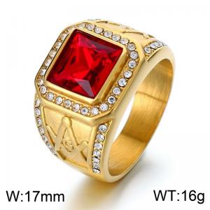 Stainless Steel Stone&Crystal Ring - KR110165-MZOZ