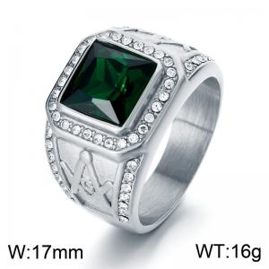 Stainless Steel Stone&Crystal Ring - KR110167-MZOZ