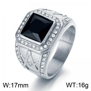 Stainless Steel Stone&Crystal Ring - KR110168-MZOZ