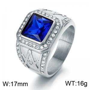 Stainless Steel Stone&Crystal Ring - KR110169-MZOZ