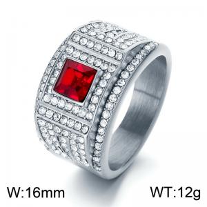 Stainless Steel Stone&Crystal Ring - KR110173-MZOZ