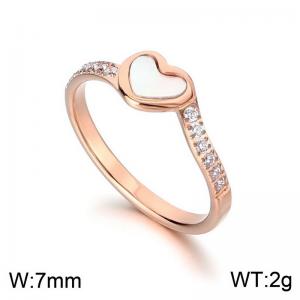 Stainless Steel Stone&Crystal Ring - KR110182-YH