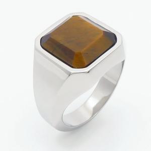 Stainless Steel Stone&Crystal Ring - KR110238-TZN