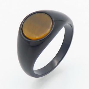 Stainless Steel Stone&Crystal Ring - KR110287-TZN