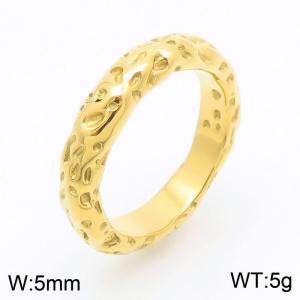 Stainless steel irregular personalized women's ring - KR110662-WGHT