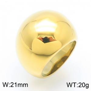 Stainless Steel Gold-plating Ring - KR110664-K