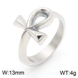 Unisex Stainless Steel Egyptian Ankh Ring - KR110679-KJX