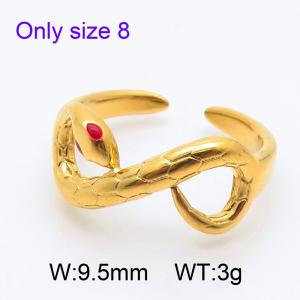 Stainless Steel Gold-plating Ring - KR111105-SP