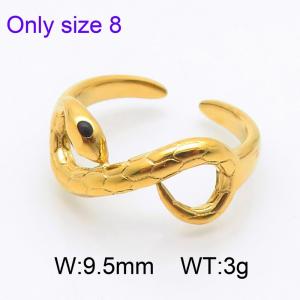 Stainless Steel Gold-plating Ring - KR111109-SP