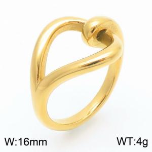 Creative Gold Color Stainless Steel Ring For Women Trendy Jewelry - KR111114-MZOZ