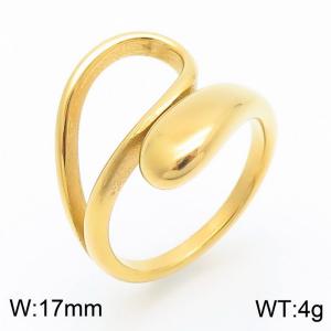 Creative Gold Color Stainless Steel Ring For Women Trendy Jewelry - KR111116-MZOZ