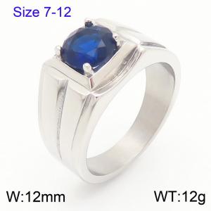 Stainless Steel Stone&Crystal Ring - KR111251-TSC