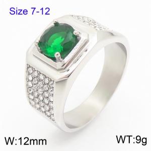 Stainless Steel Stone&Crystal Ring - KR111260-TSC