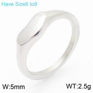 Unisex Simple Blank Stainless Steel Jewelry Ring - KR111436-GC