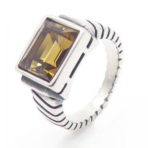 Stainless Steel Stone&Crystal Ring - KR111603-TLX