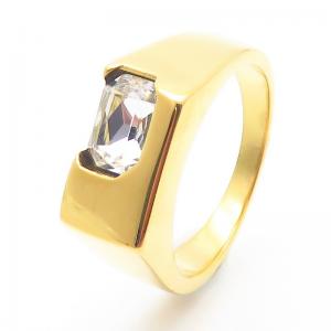 Stainless Steel Stone&Crystal Ring - KR111613-TLX