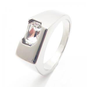 Stainless Steel Stone&Crystal Ring - KR111614-TLX