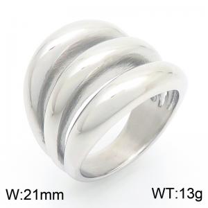 Shiny Stainless Steel Ring for Women Trendy Jewelry - KR111715-KJX