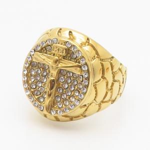 Stainless Steel Stone&Crystal Ring - KR111750-LK