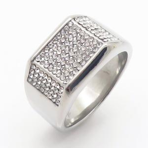 Stainless Steel Stone&Crystal Ring - KR111855-LK