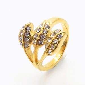 Stainless Steel Stone&Crystal Ring - KR111867-LK